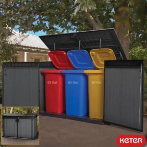 Keter Cortina Mega Store 6ft 3" x 3ft 7" (1.9 x 1.1m) Horizontal 2,020 Litre Storage Shed