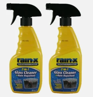 RainX 2in1 Glass Cleaner & Rain Repellent for Car Windscreen Visibility 2 Pack