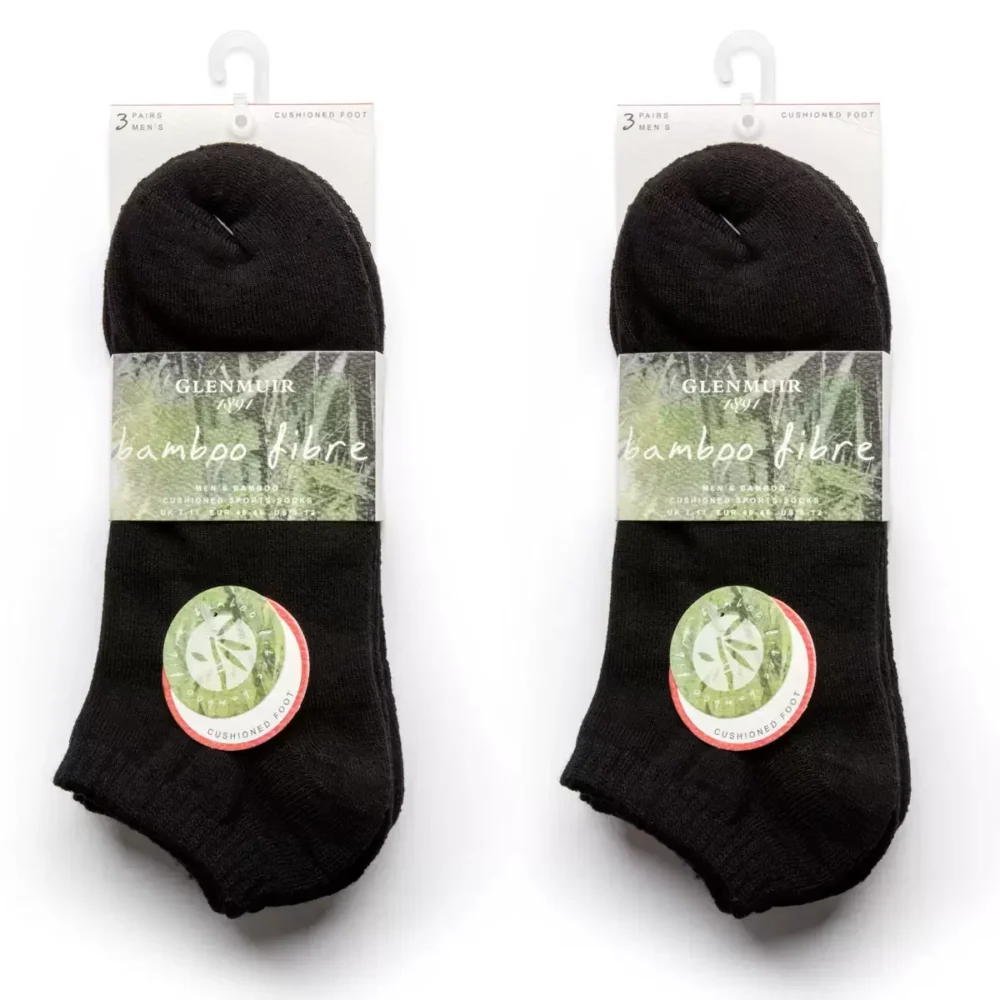 Glenmuir bamboo trainer socks