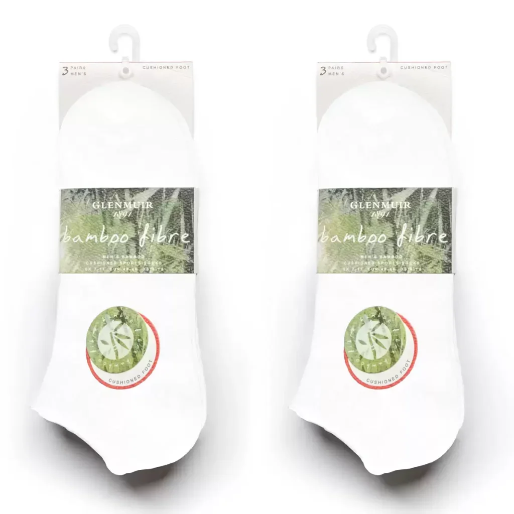 Glenmuir bamboo trainer socks