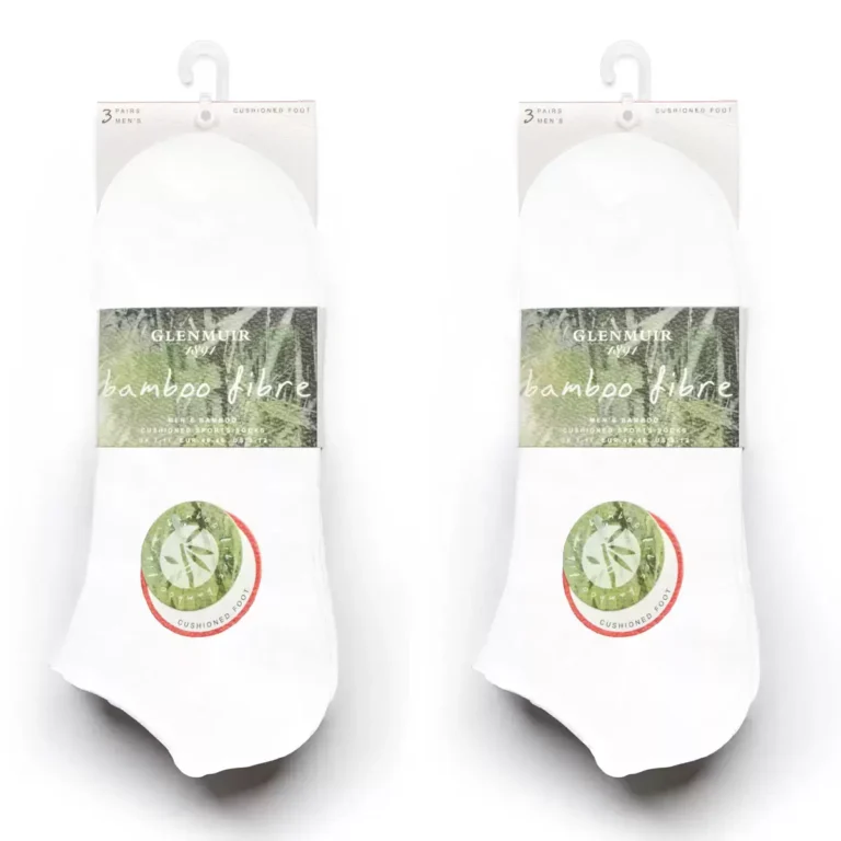 Glenmuir bamboo trainer socks