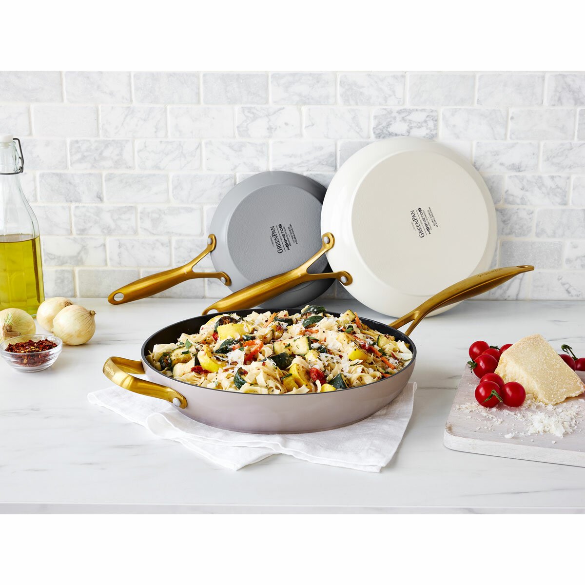 GreenPan Jewel Ceramic Frying Pan Set, 3 Piece in 3 Colours - Image 6