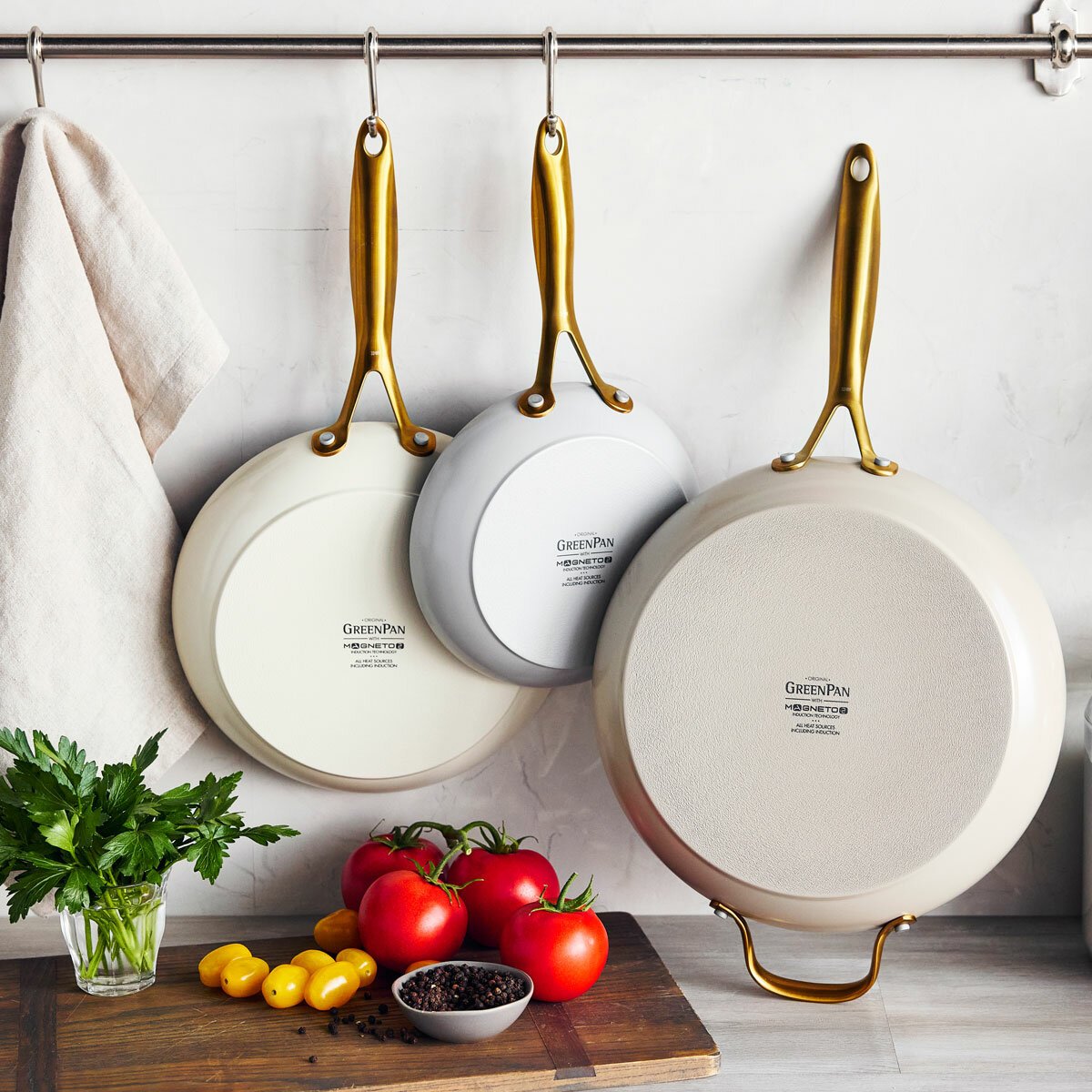 GreenPan Jewel Ceramic Frying Pan Set, 3 Piece in 3 Colours - Image 2