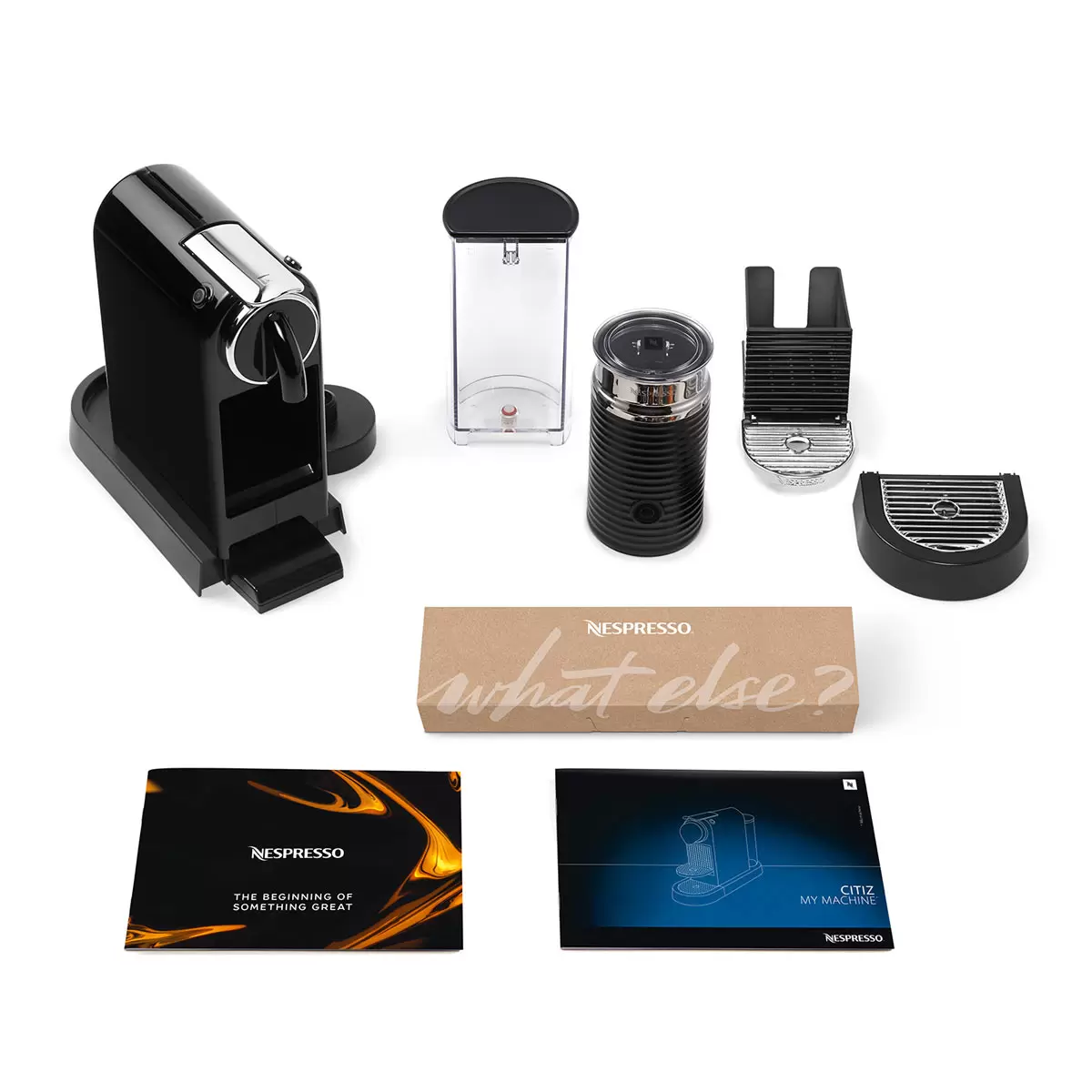 Nespresso by De'Longhi Citiz Capsule Coffee Machine & Aeroccino Milk Frother, Black - Image 2